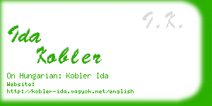 ida kobler business card